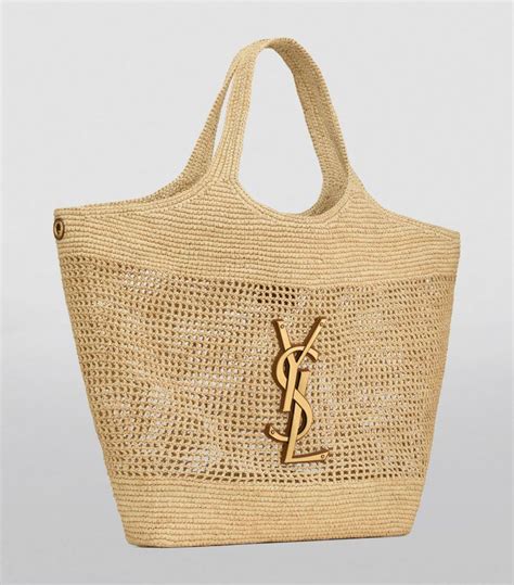 saint laurent raffia bags for women|yves saint laurent shopping tote.